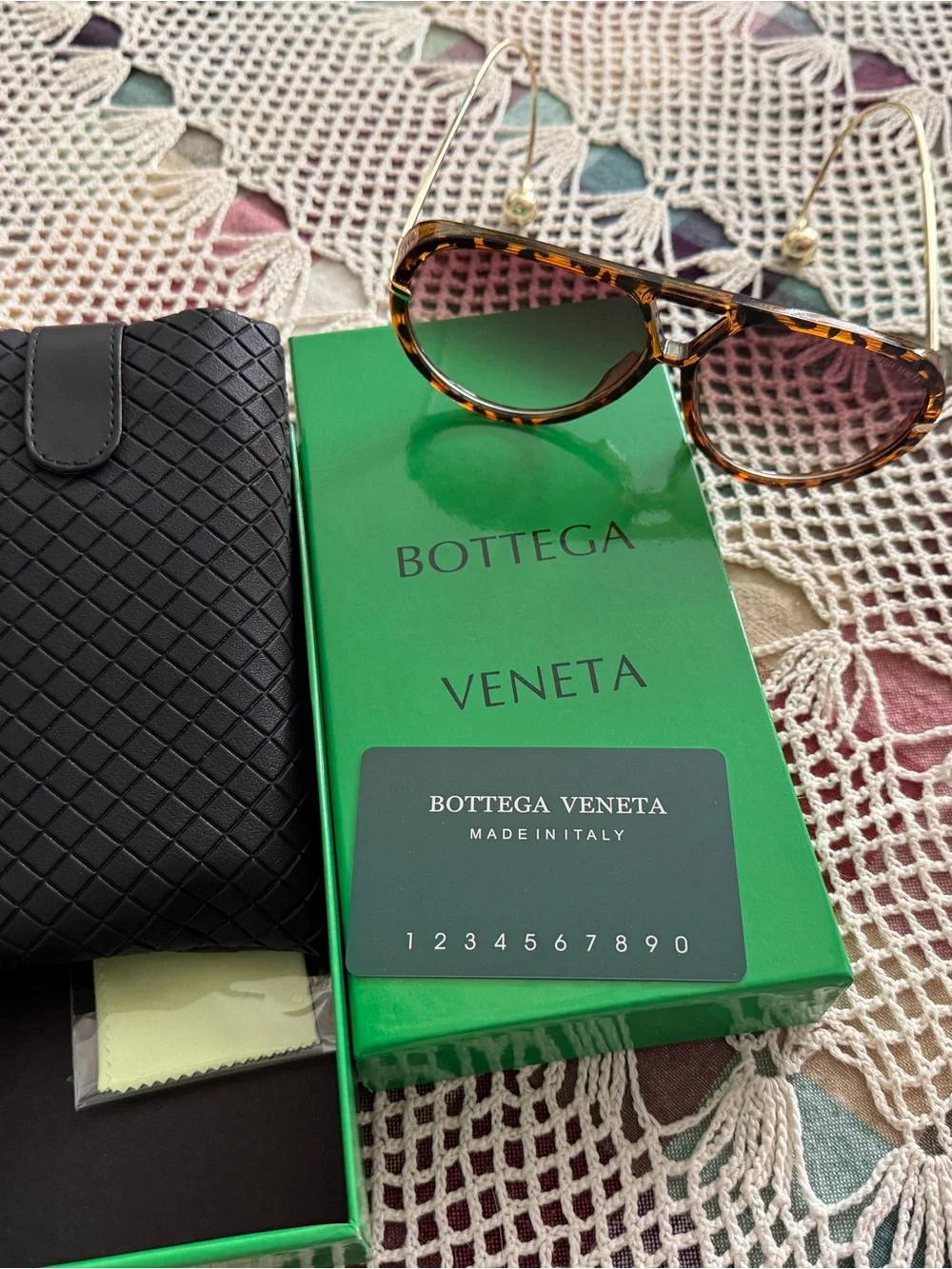 Bottega Veneta Tortoiseshell Sunglasses with Gradient Brown Lenses